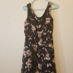 Floral print mini dress